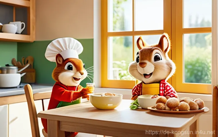 콩순이 주제로 보는 광고 사례 - **Prompt:** "A diverse German family – parents in their late 30s/early 40s and two children (a 6-yea...