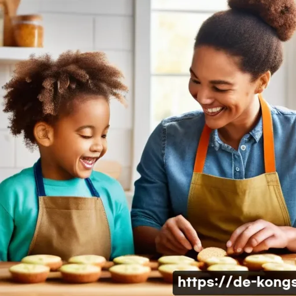 콩순이 팬 클럽 가입 방법 - A warm and vibrant image of a family activity. Two smiling children, aged approximately 6 and 8, ful...