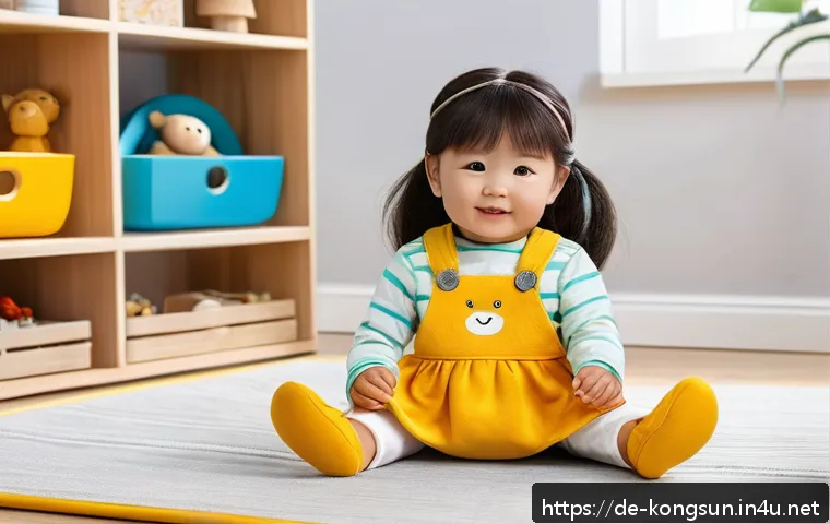 콩순이 완구 리뷰 - A lifelike interactive children's doll named Kongsooni, designed for toddlers wearing a diaper, sitt...